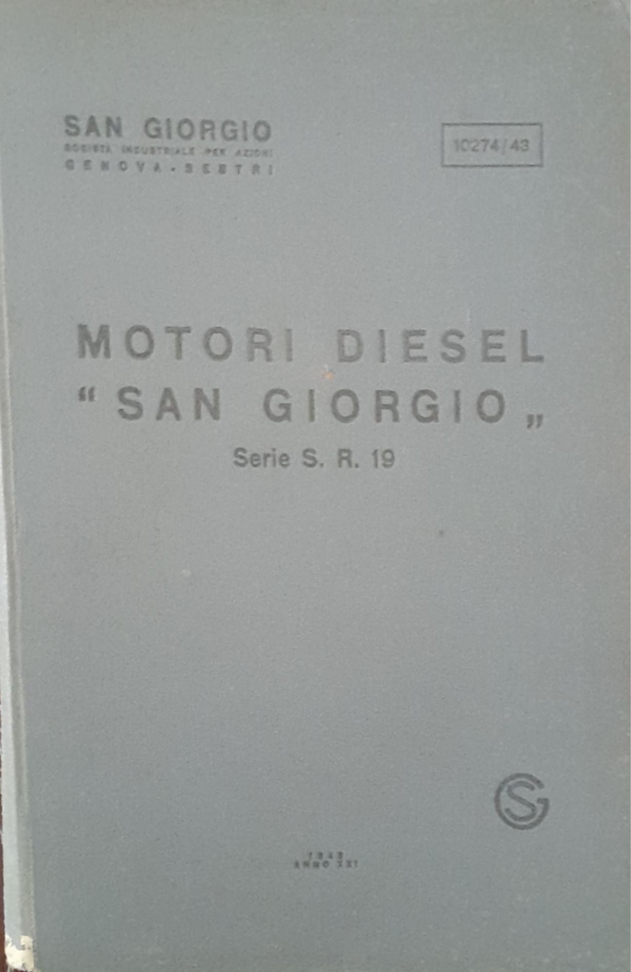 Motori diesel "San Giorgio". Serie S.R. 19