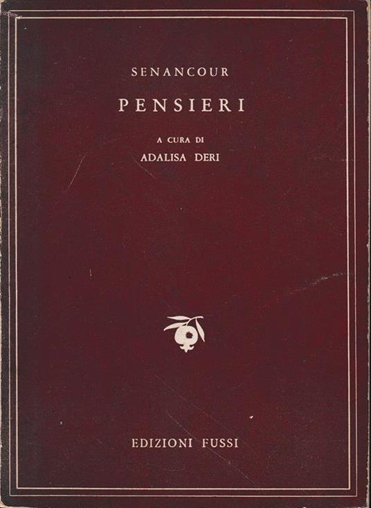 Pensieri. Testo originale Francese a fronte - copertina