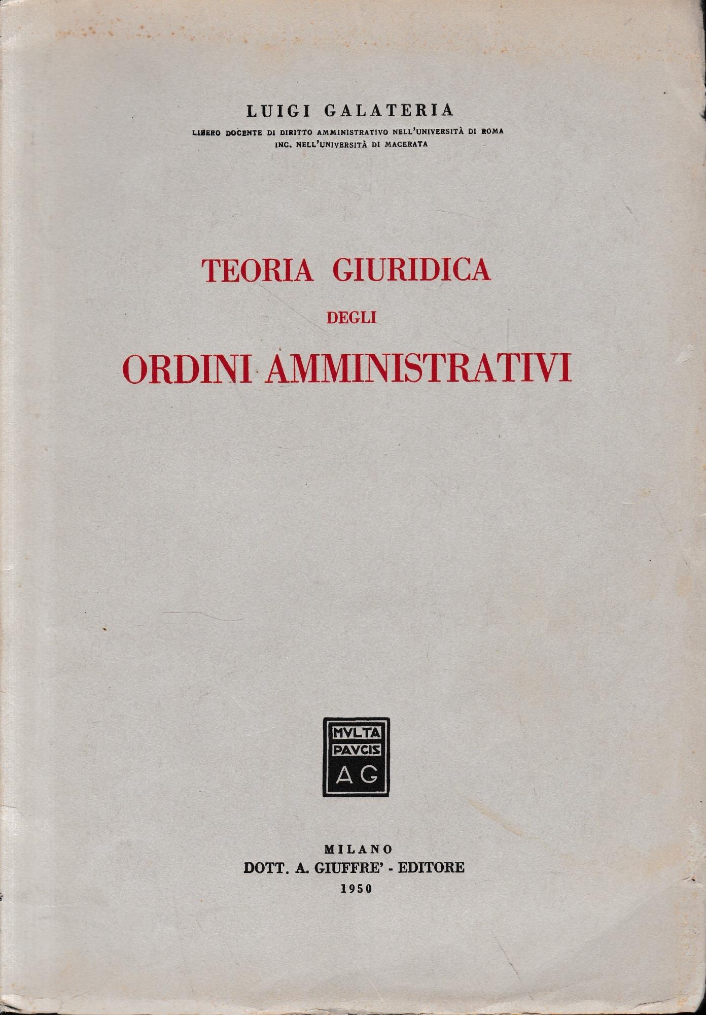 Teoria giuridica degli ordini amministrativi