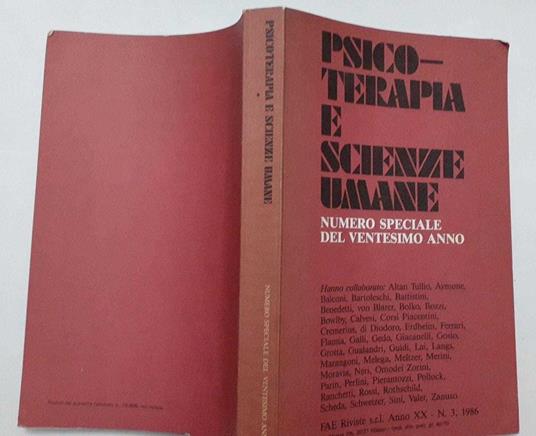 Psico-terapia e scienze umane. Numero speciale del ventesimo anno. N.3 Anno XX - copertina