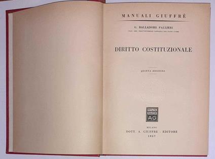 Diritto costituzionale - copertina