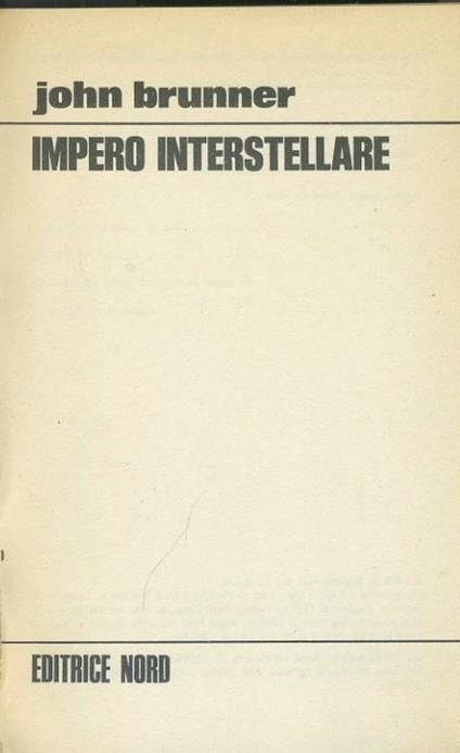 Impero Interstellare - John Brunner - copertina