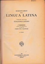 Dizionario della lingua Latina, vol. 2° Italiano-Latino