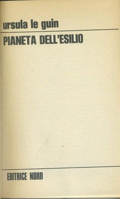 Pianeta dell'esilio - Ursula K. Le Guin - copertina