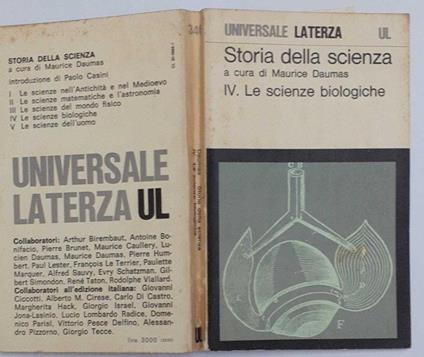 Storia della scienza.IV. Le scienze biologiche - Maurice Daumas - copertina