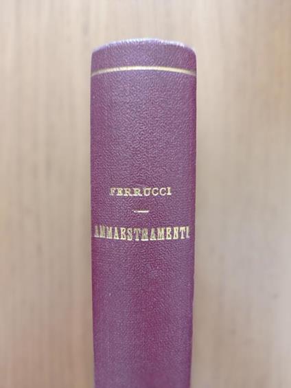 Ai giovani italiani ammaestramenti regiolisi e morali - Cateria Franceschi Ferrucci - copertina