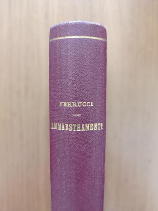 Ai giovani italiani ammaestramenti regiolisi e morali - Cateria Franceschi Ferrucci - copertina
