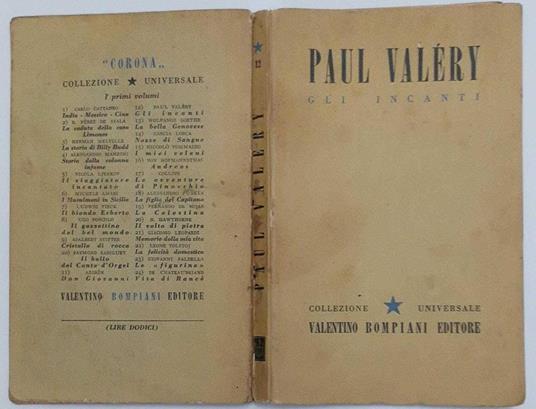 Gli incanti - Paul Valéry - copertina
