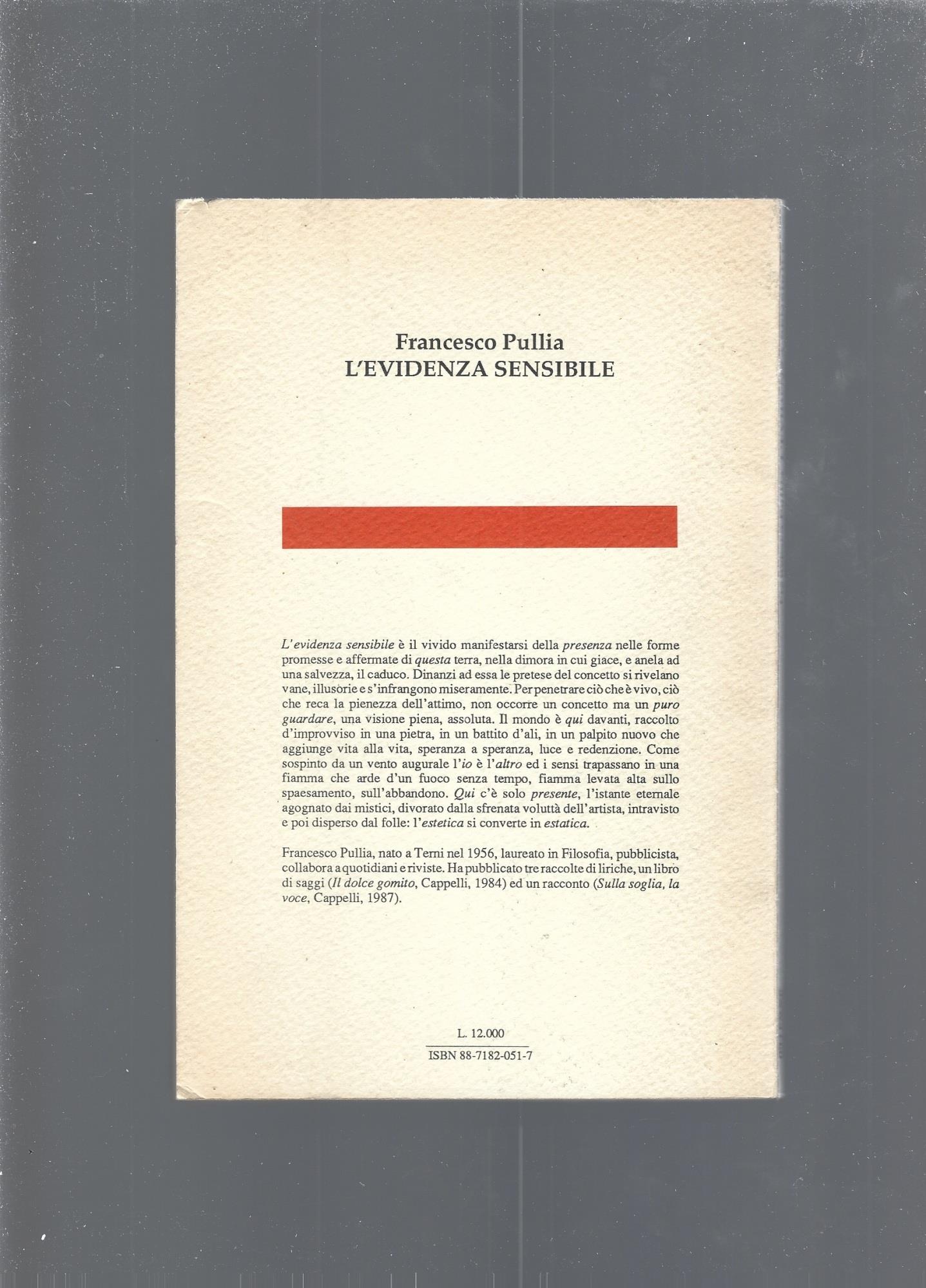 L' evidenza sensibile : per una filosofia della presenza