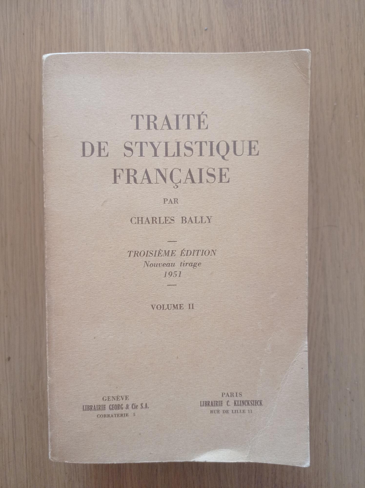 Traite de stylistique francaise