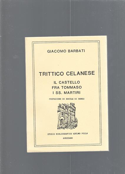 Trittico Celanese - Giacomo Barba - copertina