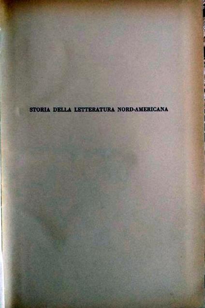 Storia della letteratura Nord-Americana - Carlo Izzo - copertina