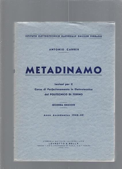 METADINAMO - Antonio Carriero - copertina