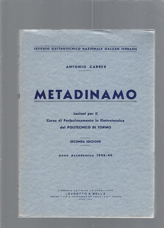 METADINAMO - Antonio Carriero - copertina