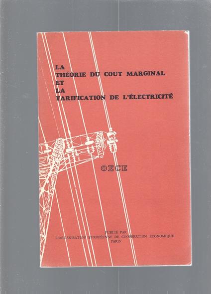 La theorie du cout marginal et la tarification de l'électricitè - copertina