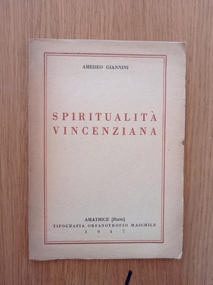 Spiritualità Vincenziana - Amedeo Giannini - copertina