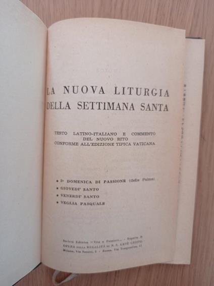 La nuova liturgia della settimana Santa - copertina