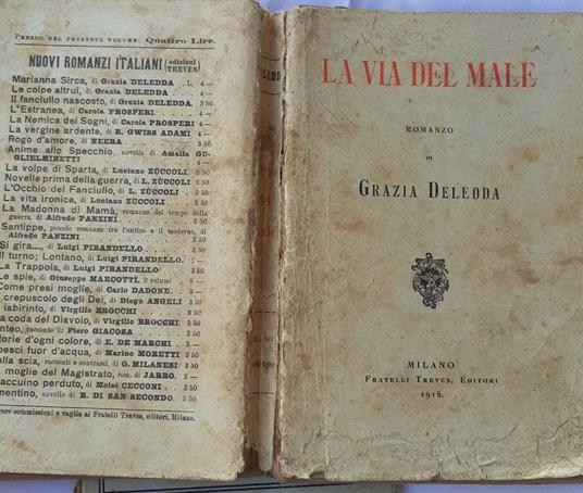 La via del male - Grazia Deledda - copertina