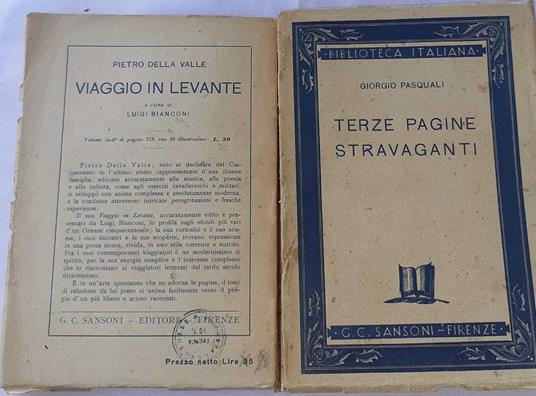 Terze pagine stravaganti - Giorgio Pasquali - copertina