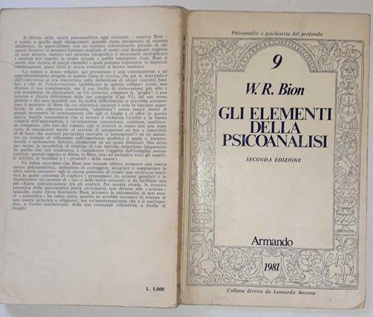 Gli elementi della psicoanalisi - copertina