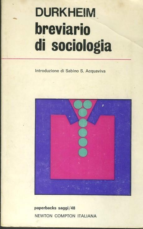 Breviario di sociologia - Émile Durkheim - copertina