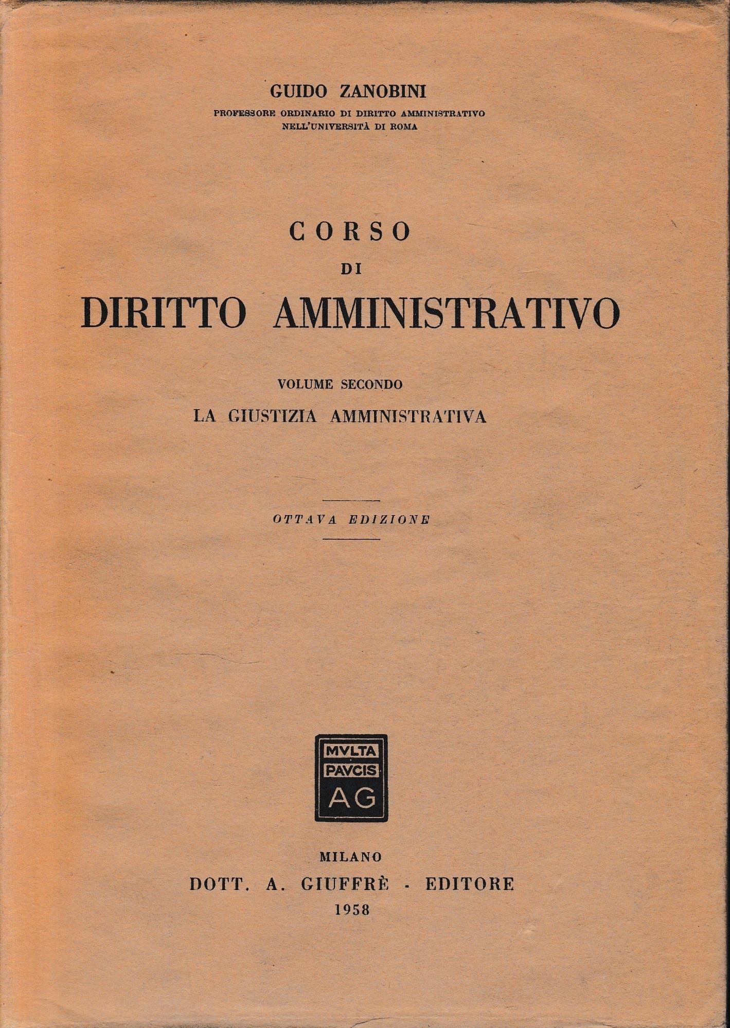 Corso di Diritto Amministrativo, vol. 2°