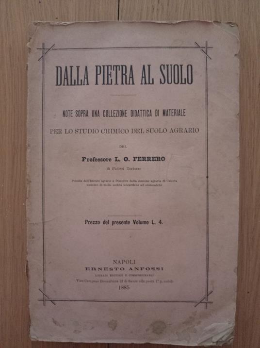 Dalla pietra al suolo - copertina
