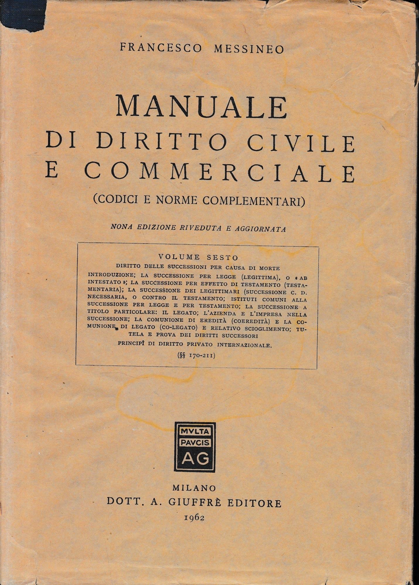 Manuale di Diritto Civile e Commerciale, vol. 6