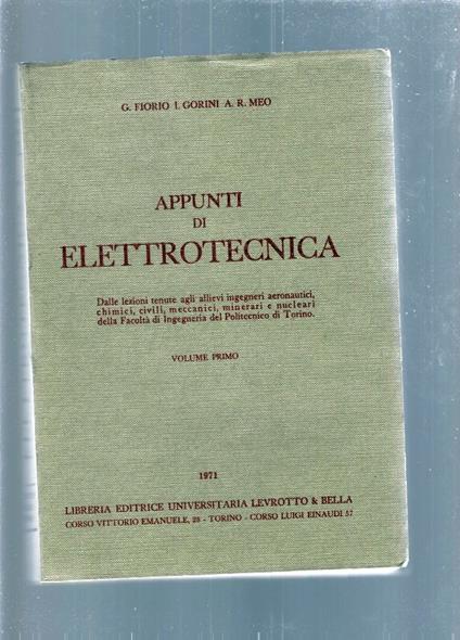 APPUNTI DI ELETTROTECNICA vol. 1 - copertina