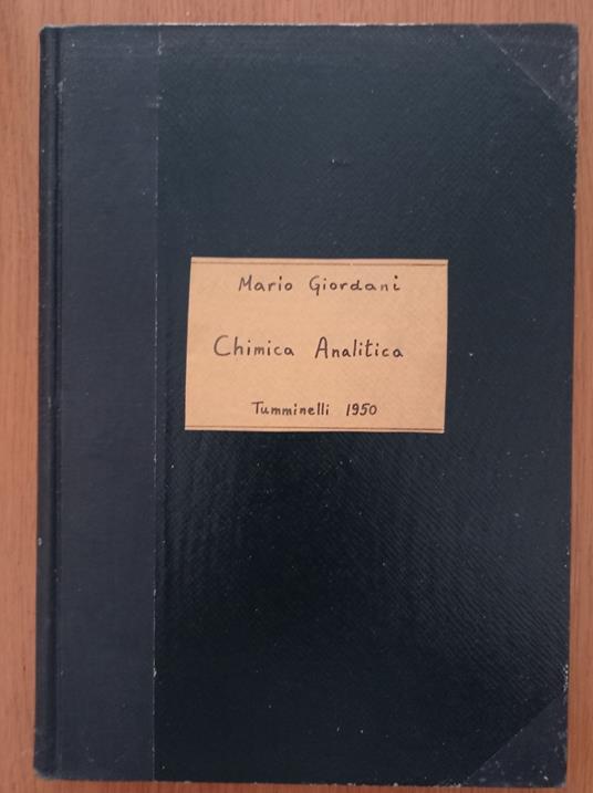 Corso teorico di chimica analitica - Mario Giordani - copertina