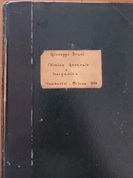 Chimica generale e inorganica - Giuseppe Bruni - copertina