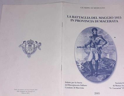 La battaglia del maggio 1815 in provincia di Macerata - Giuseppe Di Modugno - copertina