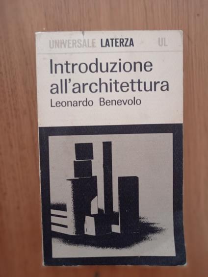 Introduzione all'architettura - Leonardo Benevolo - copertina