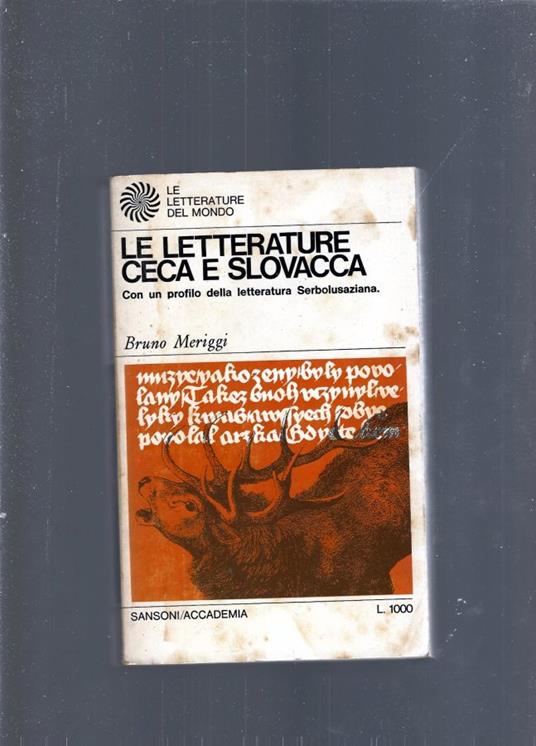 Le Letterature Ceca E Slovacca - Bruno Meriggi - copertina