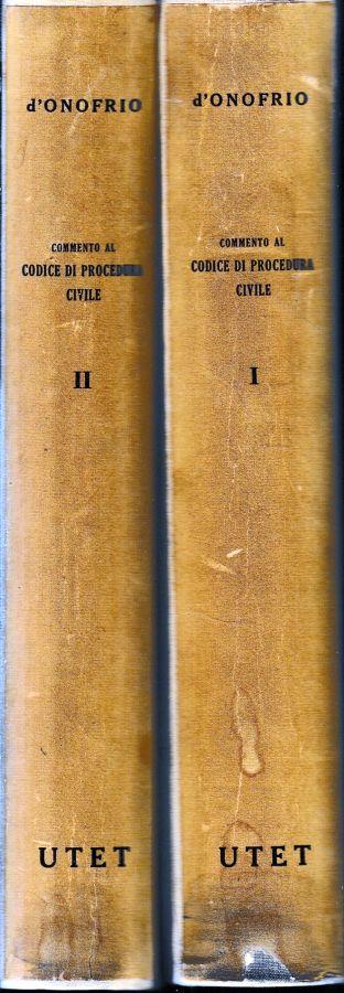 Commento al Codice di Procedura Civile, due volumi - Paolo D'Onofrio - copertina