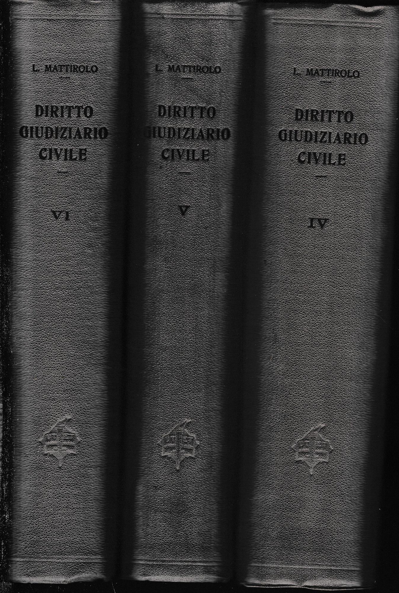 Trattato di Diritto Giudiziario Civile Italiano, sei volumi