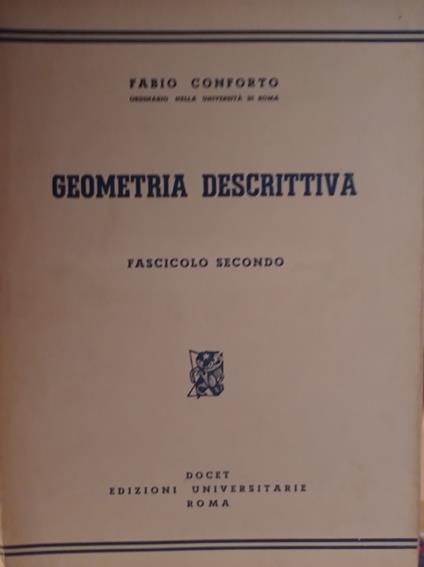 Geometria descrittiva - Fabio Conforti - copertina