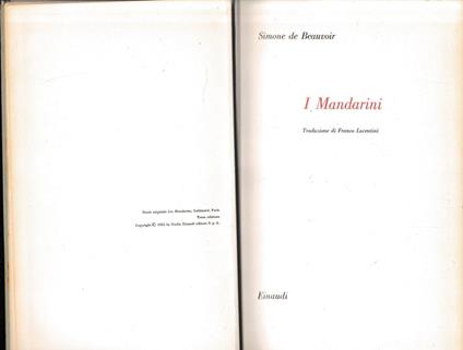 I Mandarini - Simone de Beauvoir - copertina