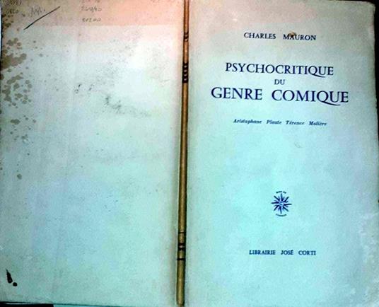 Psychocritique du genre comique - Charles Marston - copertina