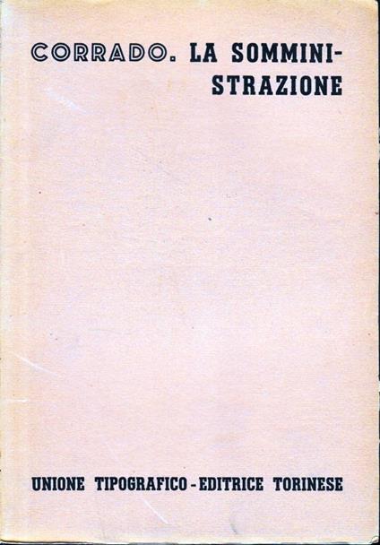 La somministrazione - Renato Corrado - copertina