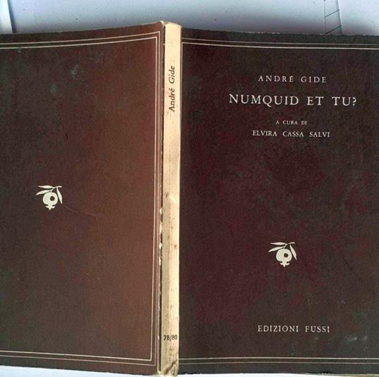 Numquid et tu? - André Gide - copertina