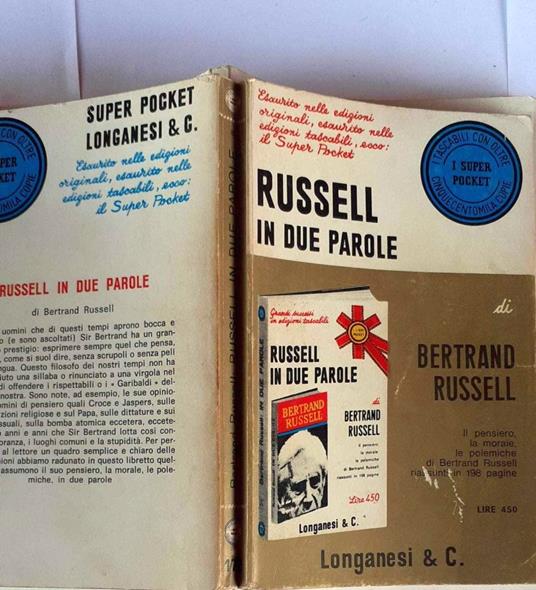 Russell in Parole - Bertrand Russell - copertina