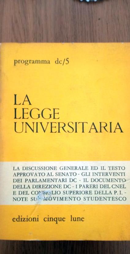 La legge universitaria - copertina