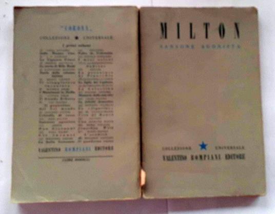 Sansone agonista di John Milton - copertina