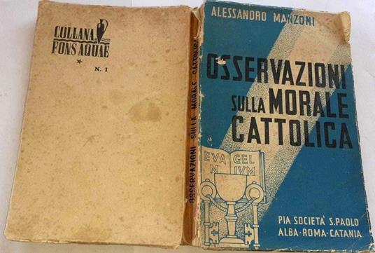 Osservazioni sulla morale cattolica - Alessandro Manzoni - copertina