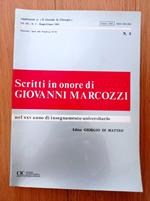 Scritti in onore di Giovanni Marcozzi