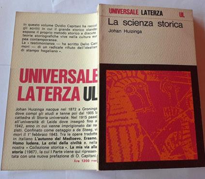 La scienza storica - Johan Huizinga - copertina