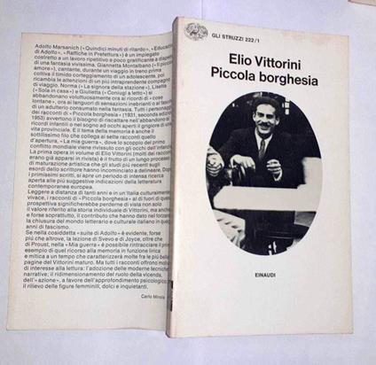 Piccola borghesia - Elio Vittorini - copertina