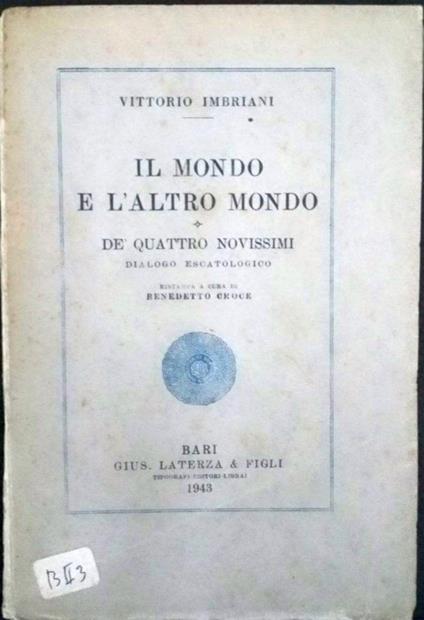 Il mondo e l'altro mondo - Vittorio Imbriani - copertina
