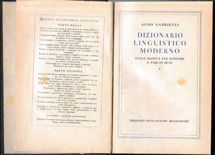 Dizionario Linguistico Moderno - Aldo Gabrielli - copertina